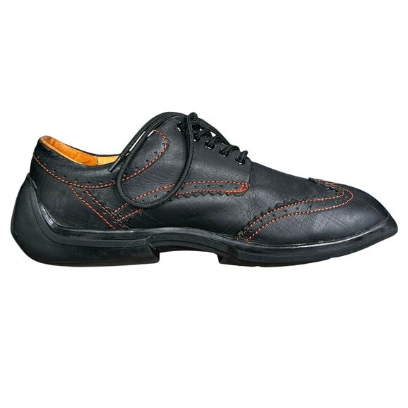 John Fluevog Men’s Charles Future Angel Black Brogue Wingtip Shoe Size US 12 main image 5